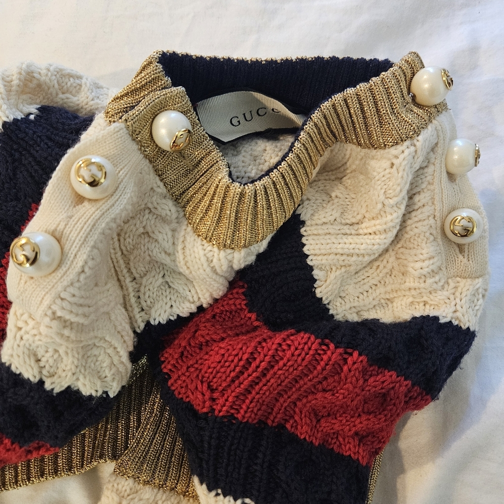 GUCCI Metallic Wool Sweater XS - Picture 3 of 6